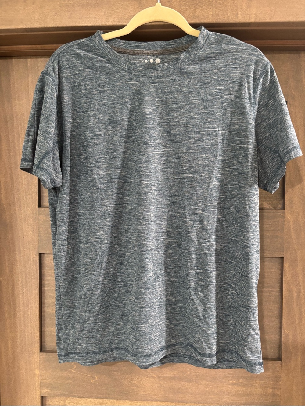 Men's Short-Sleeve Crew Neck T-Shirt in Heather Blue-Gray